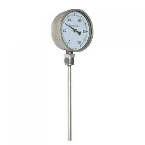 Hot set bimetallic thermometer